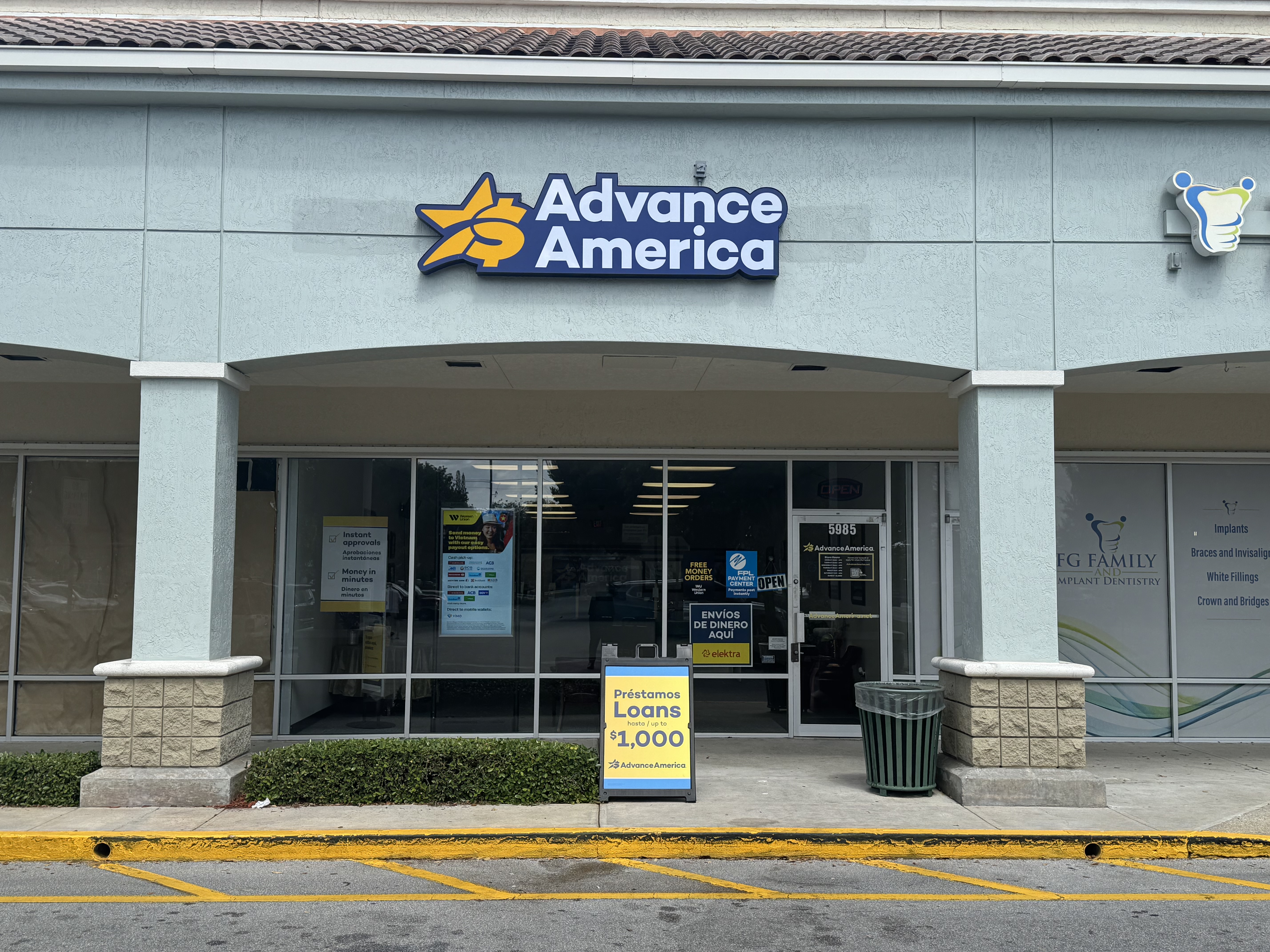 Advance America 5985 Stirling Rd., Davie, FL Store