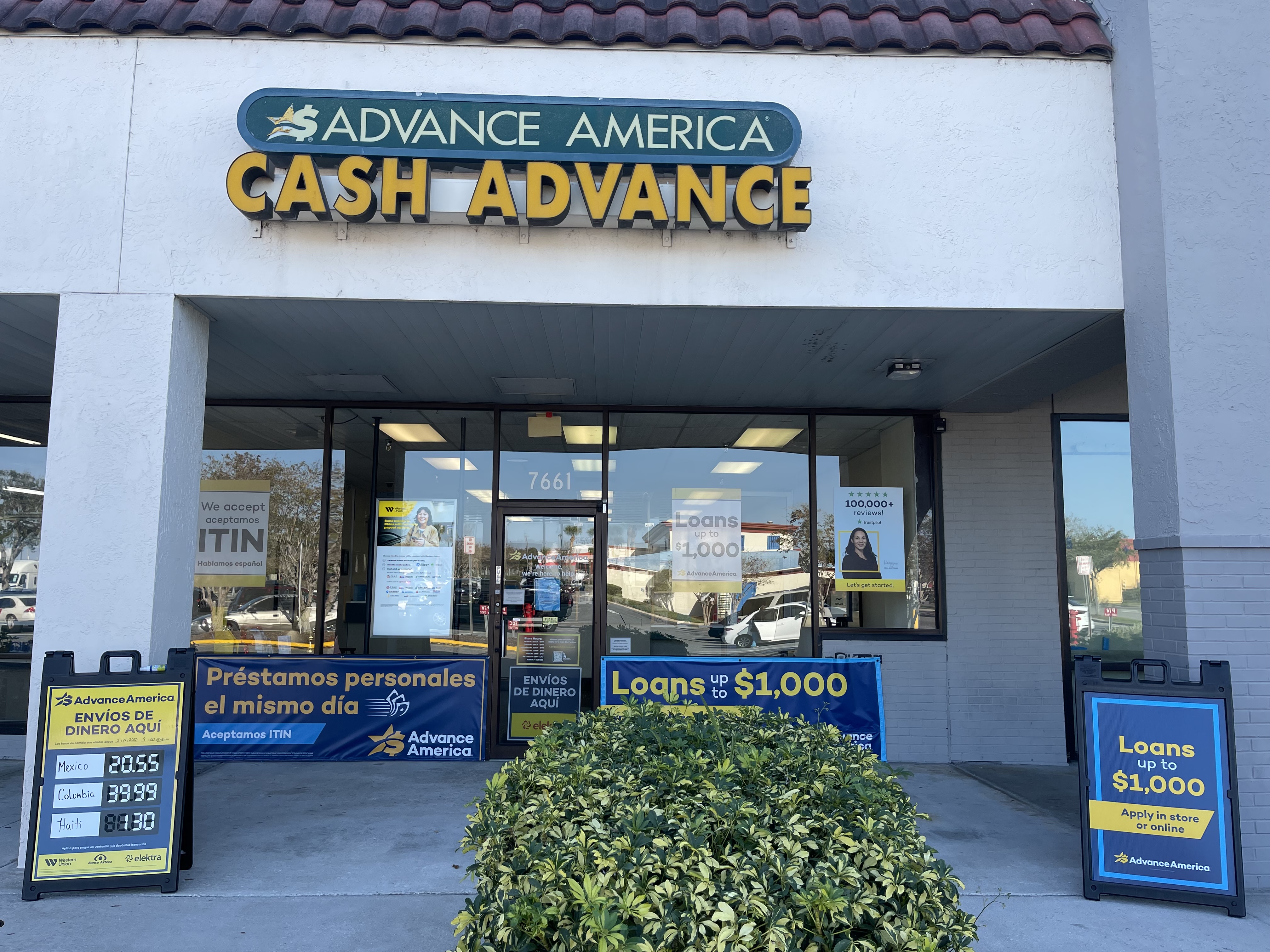 Advance America 7661 South Orange Blossom Trail, Orlando, FL Store