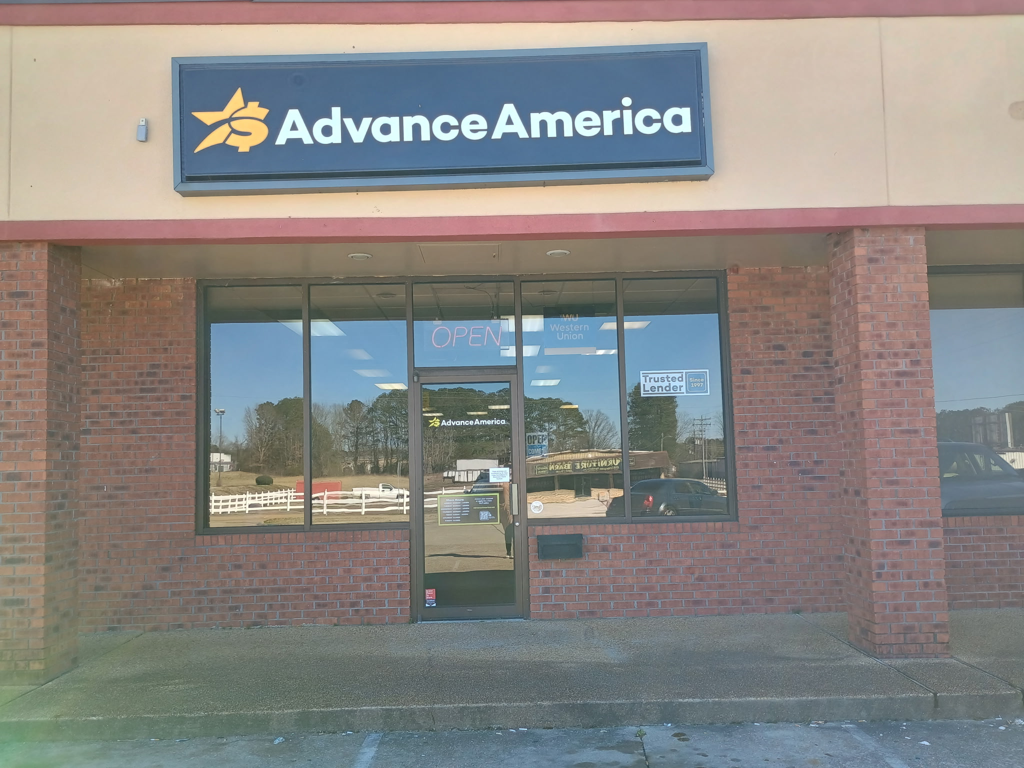 Advance America 1106-F N. Second St., Booneville, MS Store