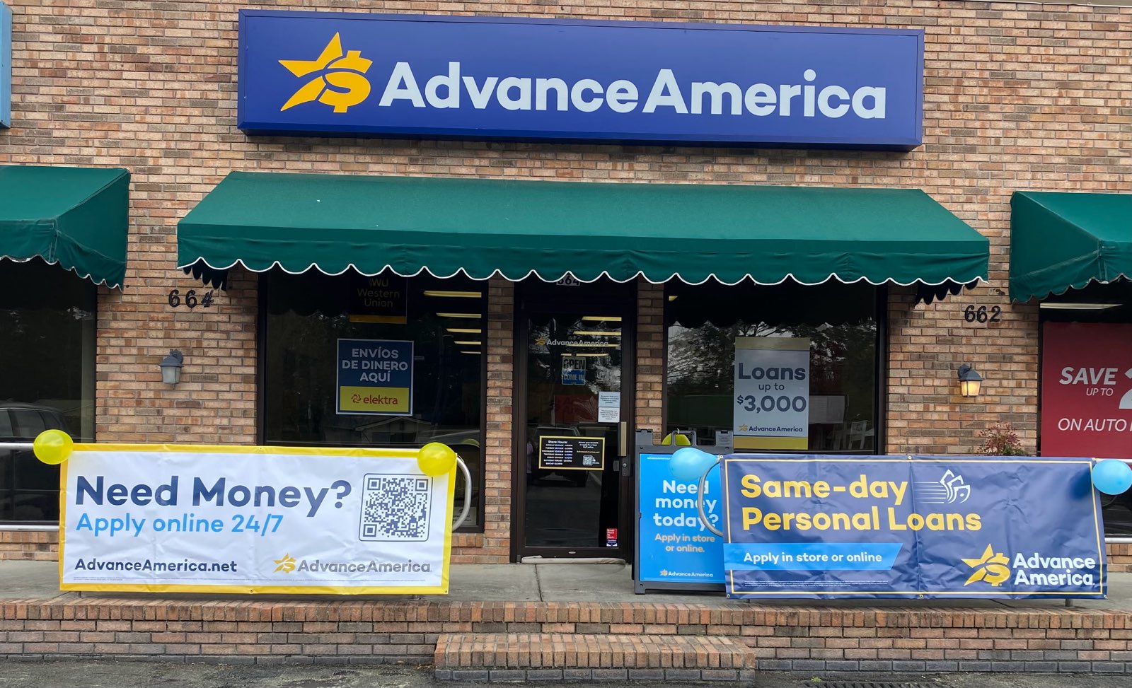 Advance America 664 Bells Hwy., Walterboro, SC Store