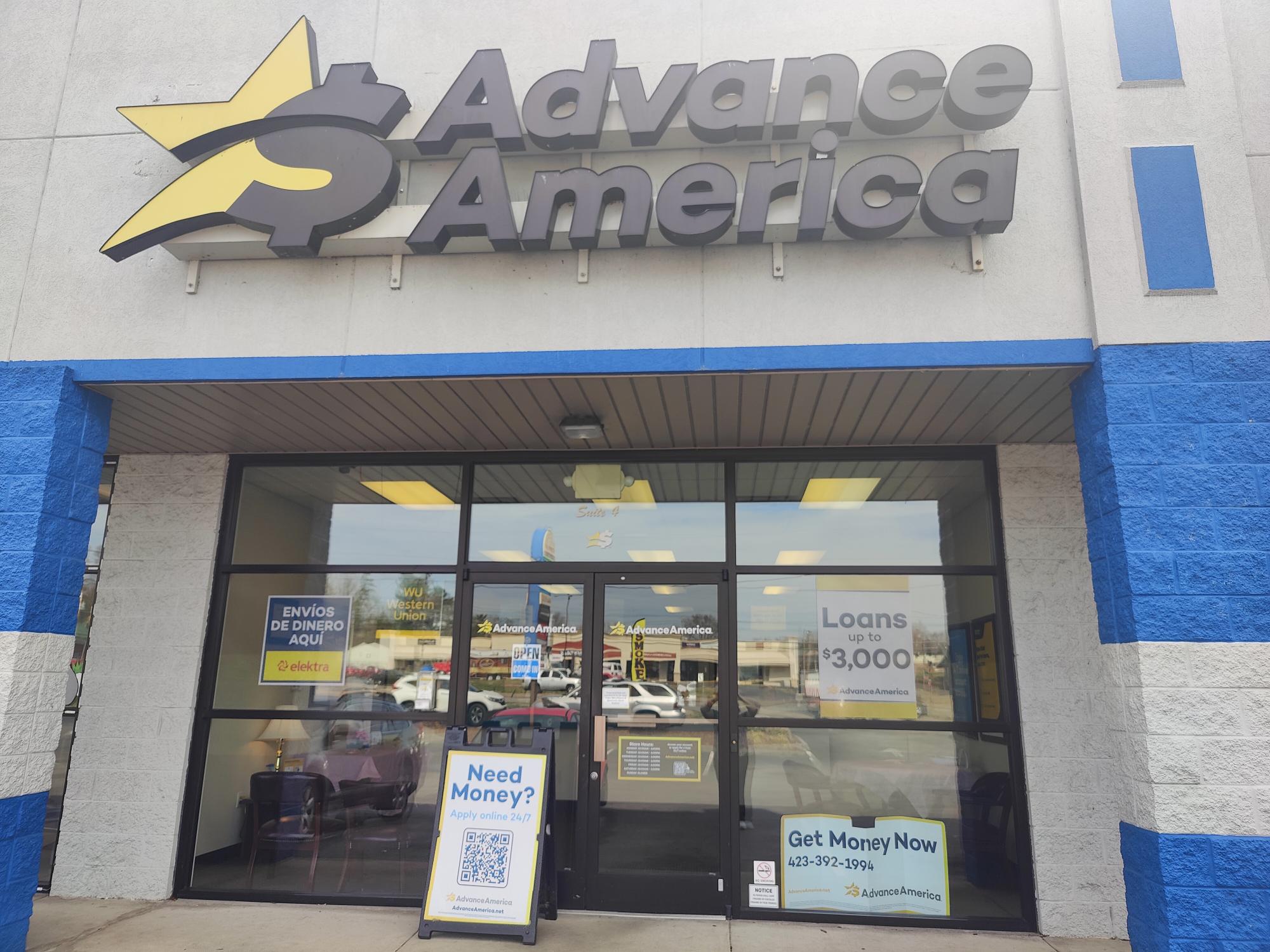 Advance America 1425 E. Stone Dr., Suite 4, Kingsport, TN Store
