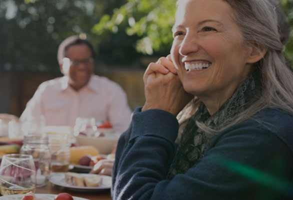 Woman smiles knowing Advance America is transparent and safe