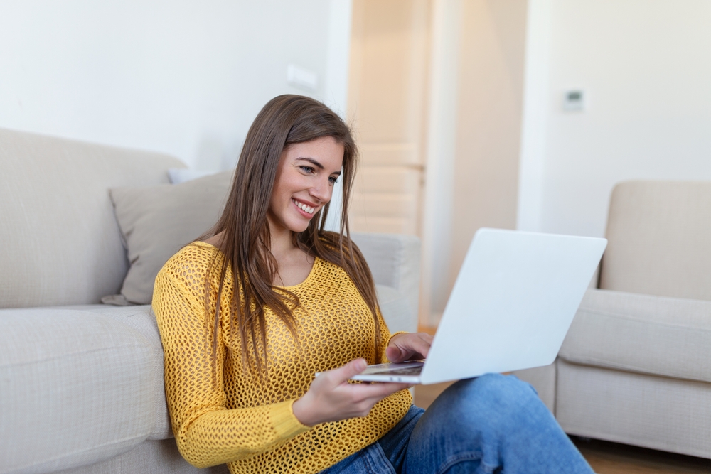 Women looking at computer
