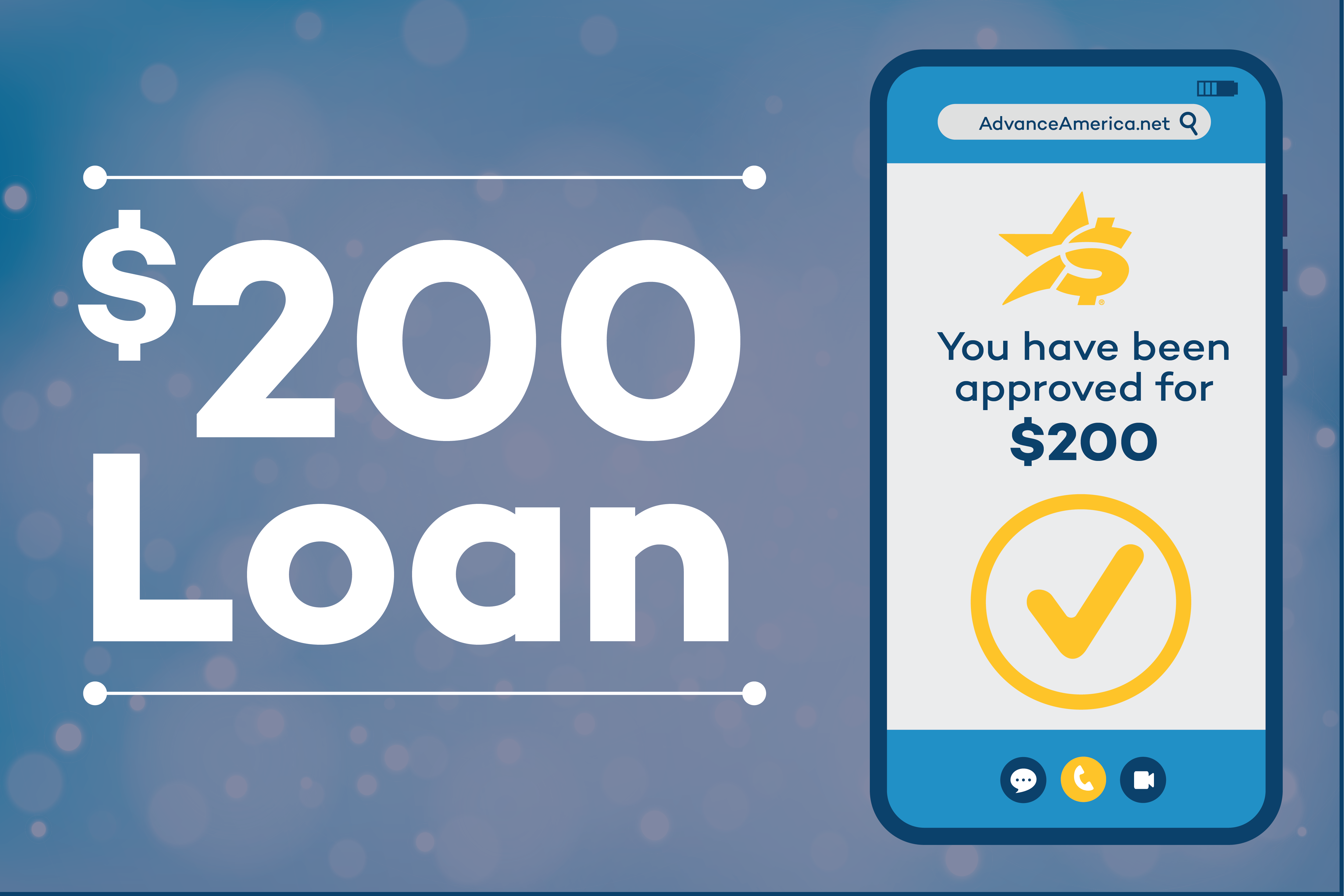 Approval screen for a $200 loan