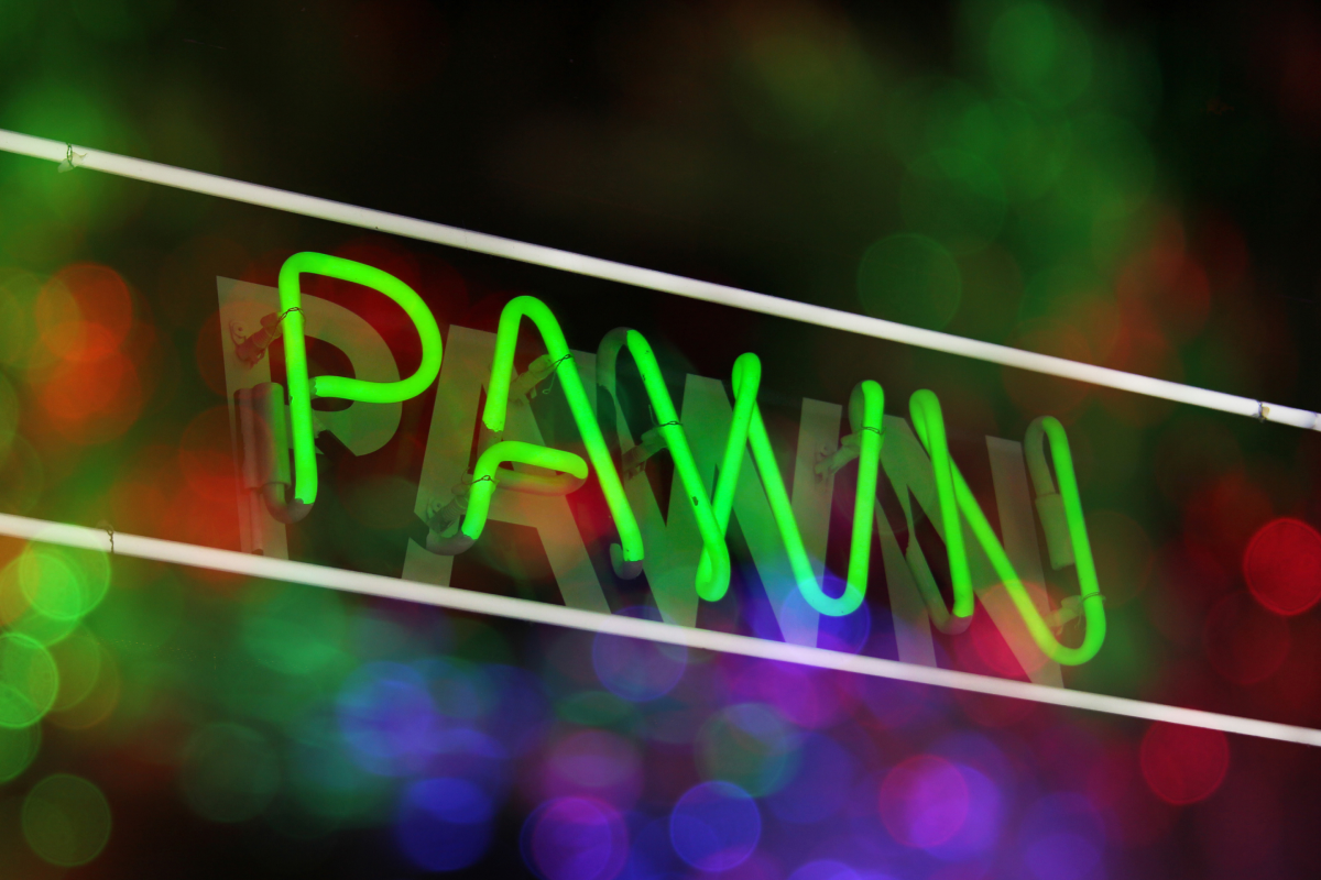 pawn shop neon sign