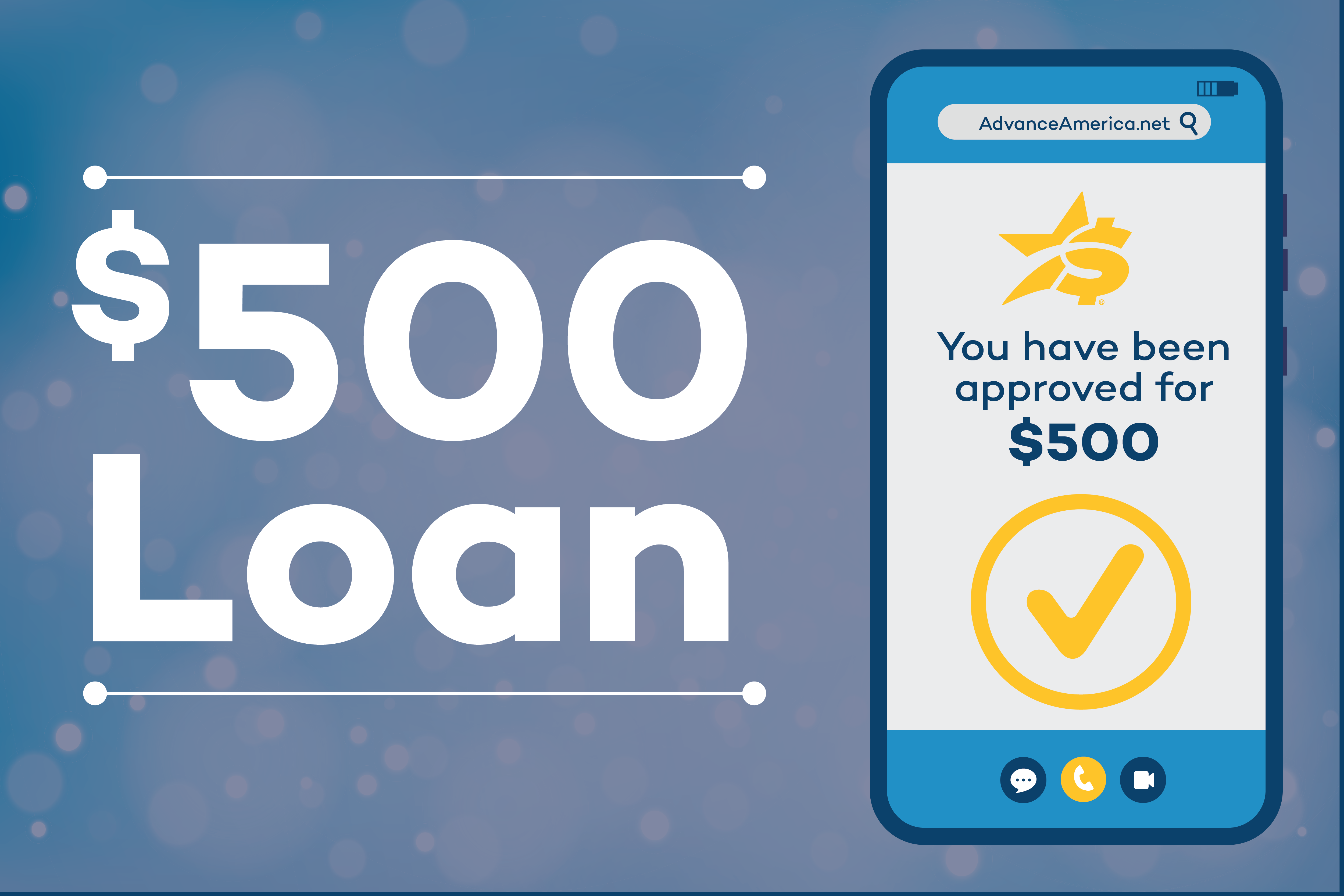graphic showing how to get a loan for $500