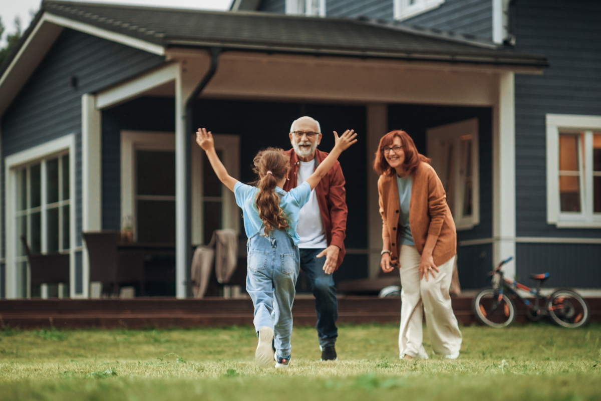 grandparents with granddaughter