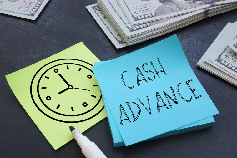 cash advance on sticky notes