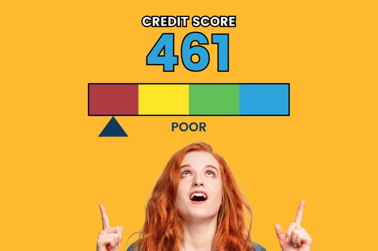 person looking at their credit score