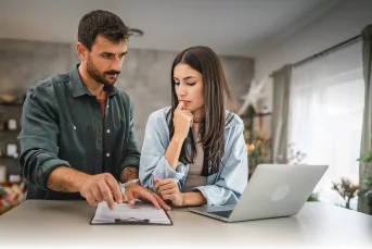 Couple considering a line of credit for bad credit