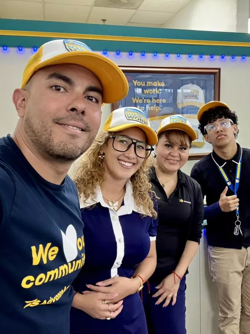 group of people in hats take a selfie