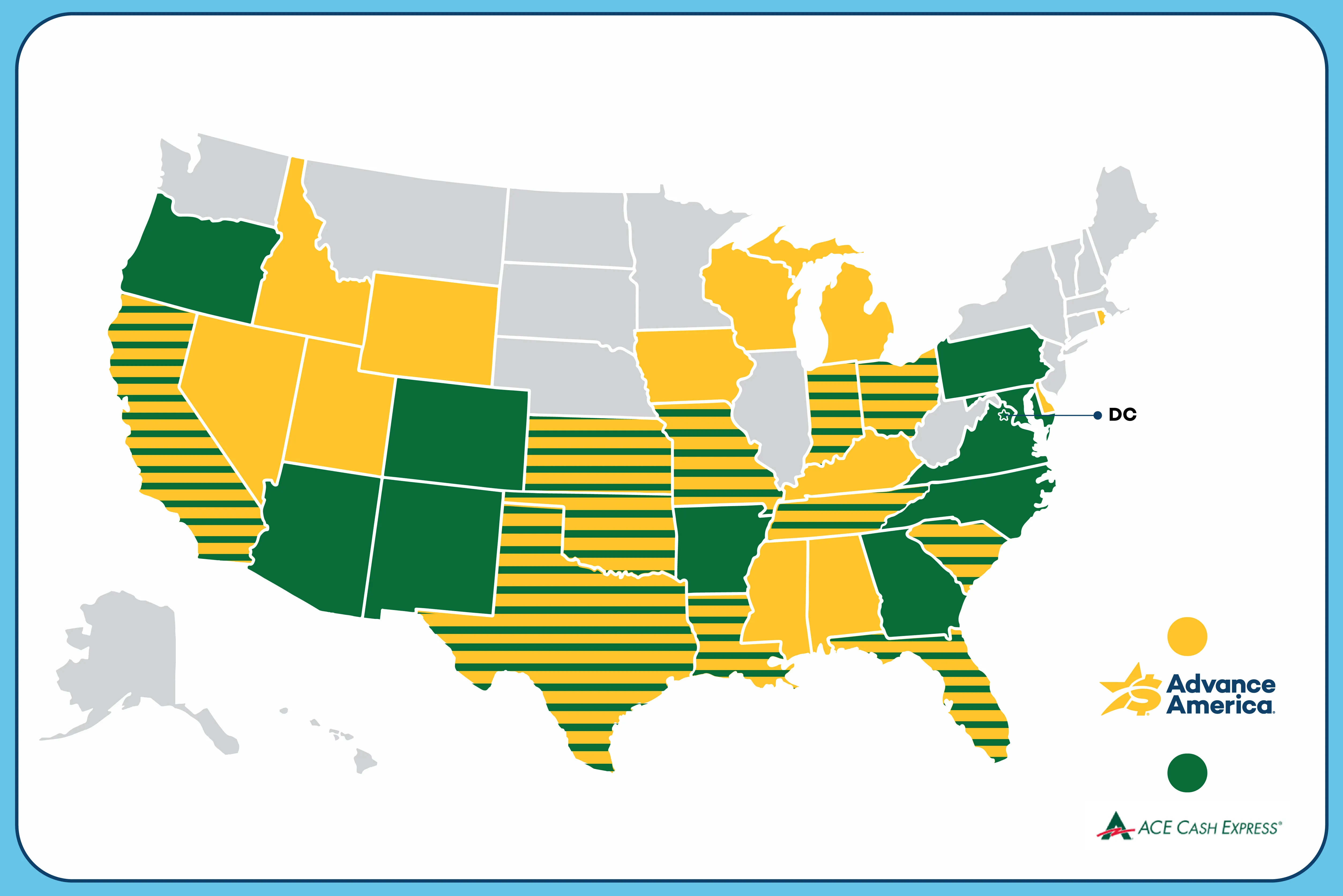Advance America vs. ACE Cash Express locations