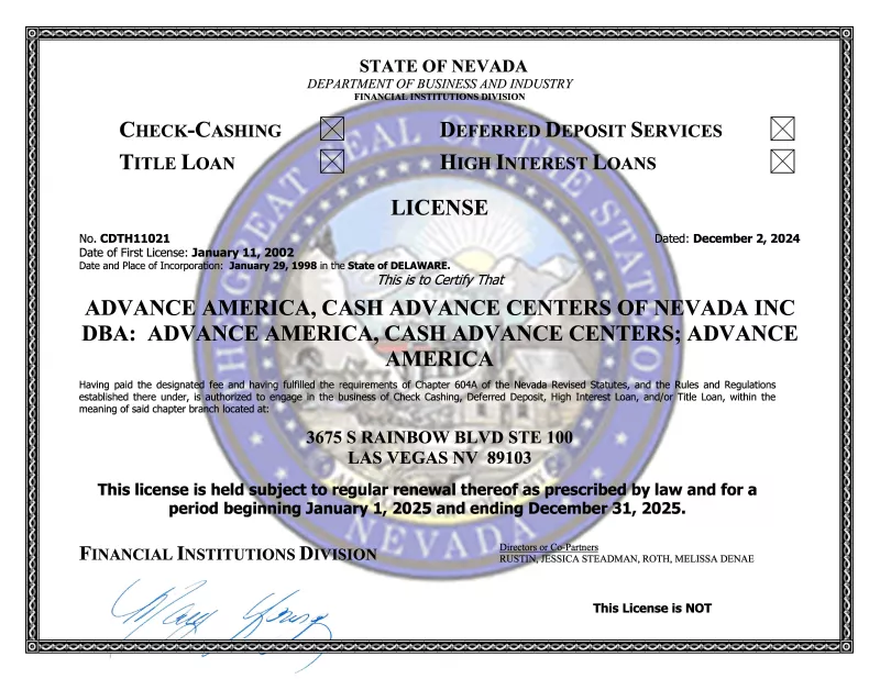 Nevada License